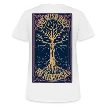 T-shirt Mystic Willow Wish Tarot - Esthétique sombre - T-shirt respirant Femme - blanc - Dos - AI Model Female 172 dark (172cm)