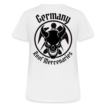 Germany Roof Mercenaries - Frauen T-Shirt atmungsaktiv - Weiß - Hinten - AI Model Female 172 dark (172cm)