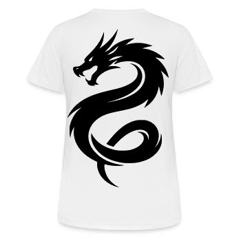 Dragon d’Asie - T-shirt respirant Femme - blanc - Dos - AI Model Female 172 dark (172cm)