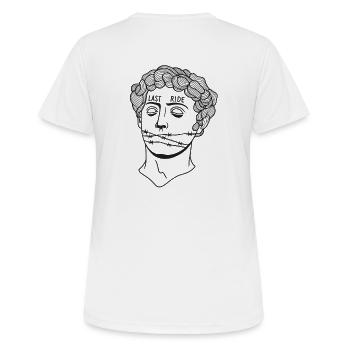 Last Ride Mask with Barbed Wire - Women's Breathable T-Shirt - white - Back - AI Model Female 172 dark (172cm)