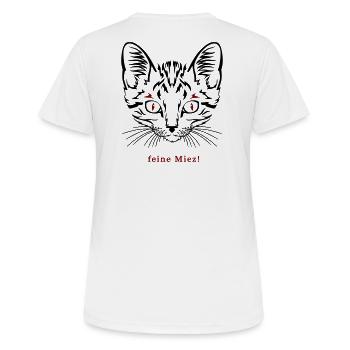 Cat, fine kitty - Women's Breathable T-Shirt - white - Back - AI Model Female 172 dark (172cm)