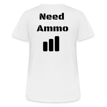 Besoin de munitions - T-shirt respirant Femme - blanc - Dos - AI Model Female 172 dark (172cm)