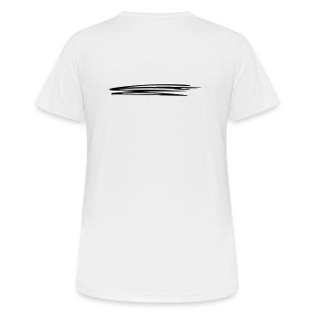 Sweeping lines | Vectorgraphic = Change Colors - Women's Breathable T-Shirt - white - Back - AI Model Female 172 dark (172cm)