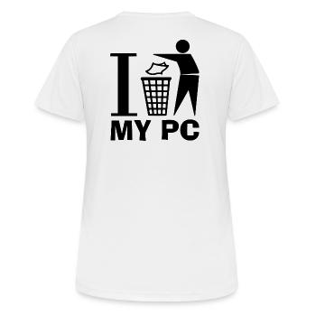 Plus de PC ! - T-shirt respirant Femme - blanc - Dos - AI Model Female 172 dark (172cm)