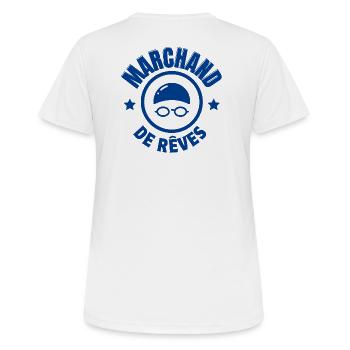 Schwimmen, Schwimmen, Schwimmen - Frauen T-Shirt atmungsaktiv - Weiß - Hinten - AI Model Female 172 dark (172cm)