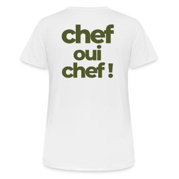 militaire, soldat, film culte - T-shirt respirant Femme - blanc - Dos - AI Model Female 172 dark (172cm)