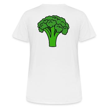 Brocoli - T-shirt respirant Femme - blanc - Dos - AI Model Female 172 dark (172cm)