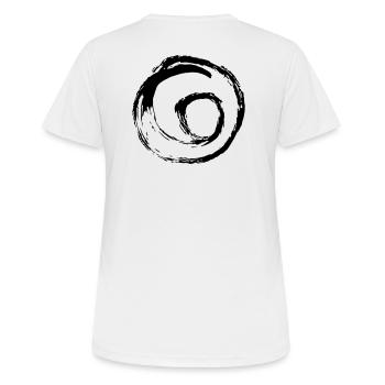 Swirl spiral Hand drawn swirl circle dot - Women's Breathable T-Shirt - white - Back - AI Model Female 172 dark (172cm)