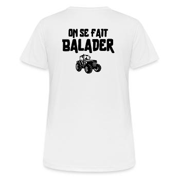 Bauer, Bauer, Bauer, Traktor - Frauen T-Shirt atmungsaktiv - Weiß - Hinten - AI Model Female 172 dark (172cm)