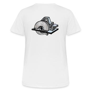 Circular Saw | circular saw - Women's Breathable T-Shirt - white - Back - AI Model Female 172 dark (172cm)