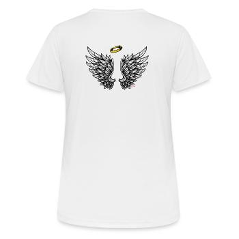 Ailes Ange Ailes Anges - T-shirt respirant Femme - blanc - Dos - AI Model Female 172 dark (172cm)