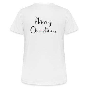 Merry Christmas Stern Geschenk Weihnachten - Frauen T-Shirt atmungsaktiv - Weiß - Hinten - AI Model Female 172 dark (172cm)