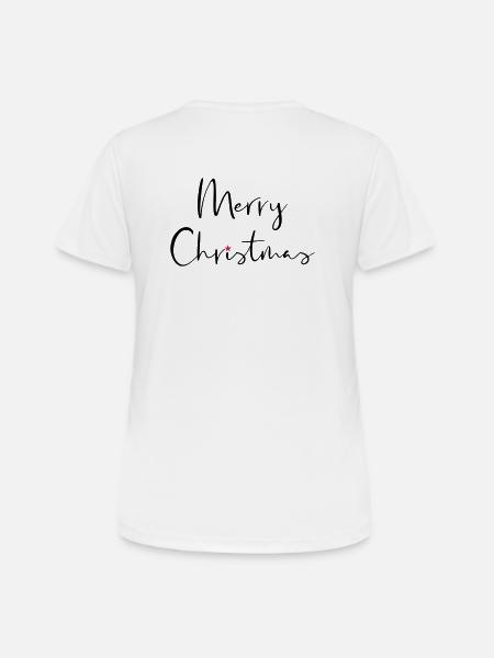 God julestjernegave jul - Dame T-shirt svedtransporterende - hvid