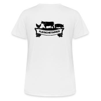 Meat Etarian Meat Lover Shirt - Women's Breathable T-Shirt - white - Back - AI Model Female 172 dark (172cm)