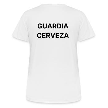 Police de la bière. 17. Commissariat de police - T-shirt respirant Femme - blanc - Dos - AI Model Female 172 dark (172cm)