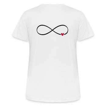 infini coeur - T-shirt respirant Femme - blanc - Dos - AI Model Female 172 dark (172cm)
