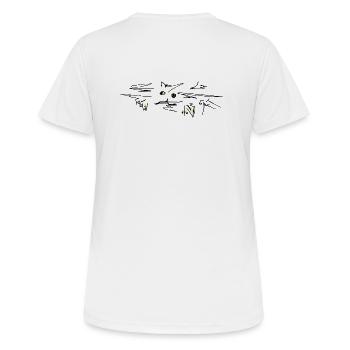 Chat Chat - T-shirt respirant Femme - blanc - Dos - AI Model Female 172 dark (172cm)