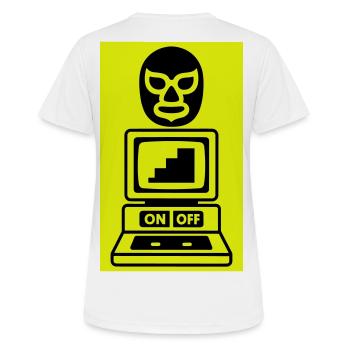 Culte de l’ordinateur - T-shirt respirant Femme - blanc - Dos - AI Model Female 172 dark (172cm)