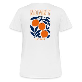 Mama 2024 - Frauen T-Shirt atmungsaktiv - Weiß - Hinten - AI Model Female 172 dark (172cm)
