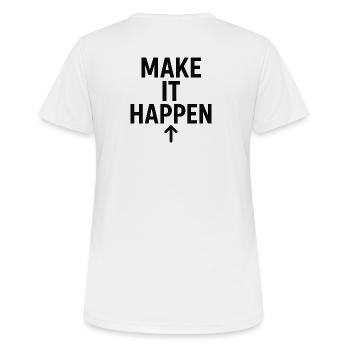Faites-le arriver Flèche vers le haut - T-shirt respirant Femme - blanc - Dos - AI Model Female 172 dark (172cm)
