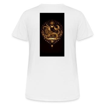 Golden Zodiac Collection – Capricorn Astrology  - Frauen T-Shirt atmungsaktiv - Weiß - Hinten - AI Model Female 172 dark (172cm)