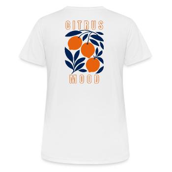 Citrus Mood - Frauen T-Shirt atmungsaktiv - Weiß - Hinten - AI Model Female 172 dark (172cm)
