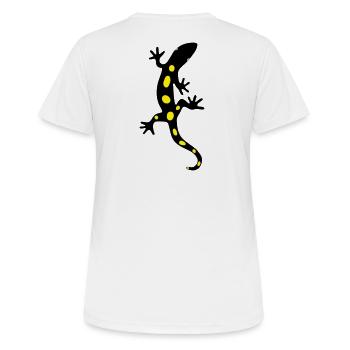Salamandre Lézard Salamandre Gecko Feu - T-shirt respirant Femme - blanc - Dos - AI Model Female 172 dark (172cm)