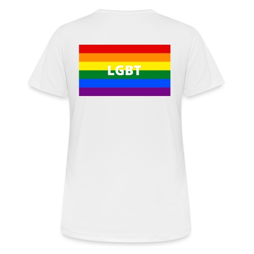 LGBT (print on the back) - Women's Breathable T-Shirt