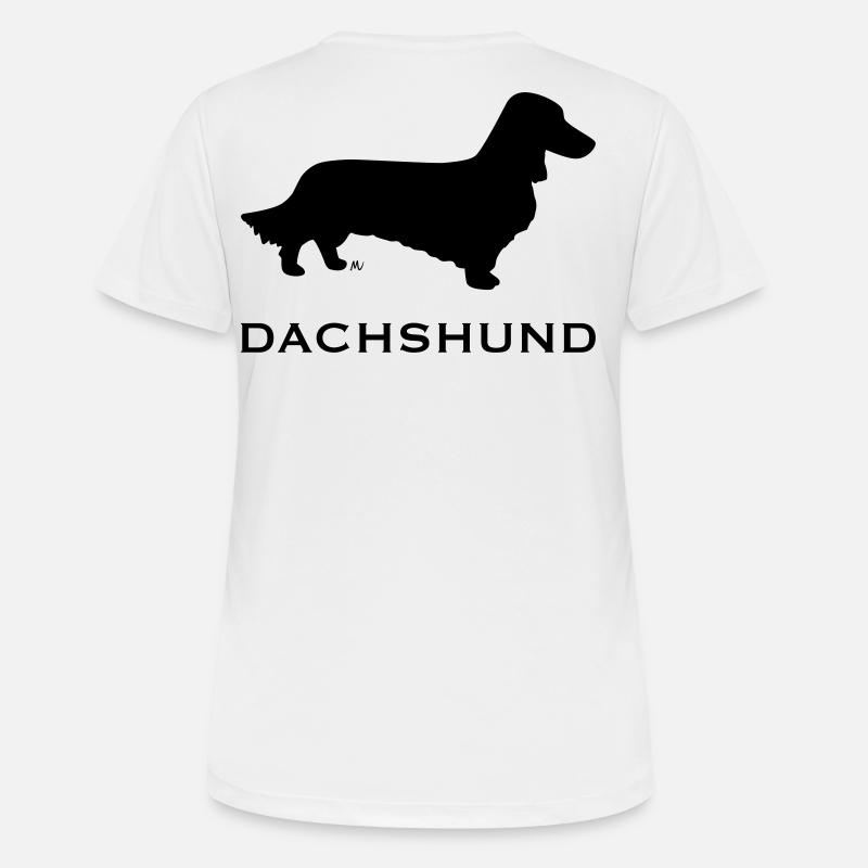 Longhaired dachshund - Women's Breathable T-Shirt - white