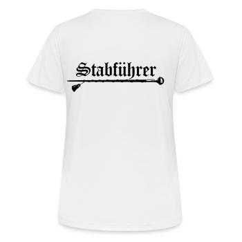 Stabführer | Musikverein Blaskapelle Musikkapelle - Frauen T-Shirt atmungsaktiv - Weiß - Hinten - AI Model Female 172 dark (172cm)