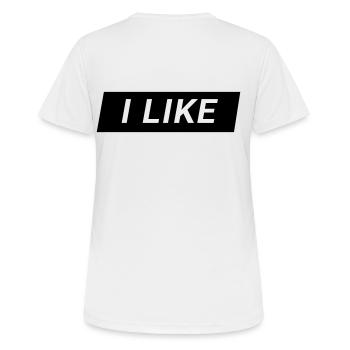 I like it - Women's Breathable T-Shirt - white - Back - AI Model Female 172 dark (172cm)