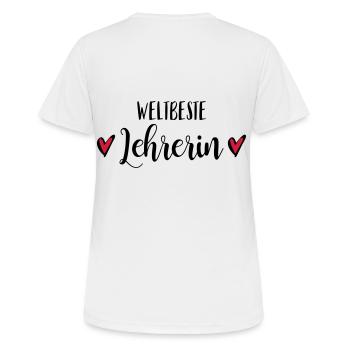Beste Lehrerin Grundschullehrerin Klassenlehrerin - Frauen T-Shirt atmungsaktiv - Weiß - Hinten - AI Model Female 172 dark (172cm)