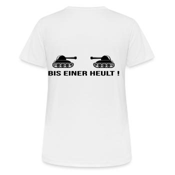 Jusqu'à ce qu'on hurle la paix guerre mondiale paix - T-shirt respirant Femme - blanc - Dos - AI Model Female 172 dark (172cm)
