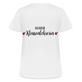 Beste Klassenlehrerin Lehrerin Schule Abschied - Frauen T-Shirt atmungsaktiv - Weiß - Hinten - AI Model Female 172 dark (172cm)