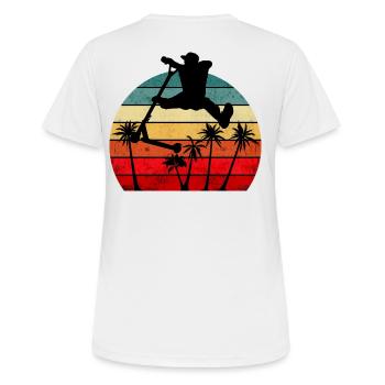 Stunt Scooter Palms - T-shirt respirant Femme - blanc - Dos - AI Model Female 172 dark (172cm)