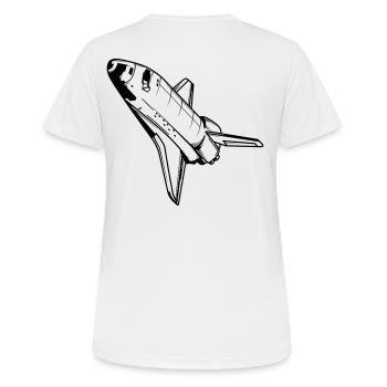 Navette spatiale Astronaute NASA Spaceflight - T-shirt respirant Femme - blanc - Dos - AI Model Female 172 dark (172cm)