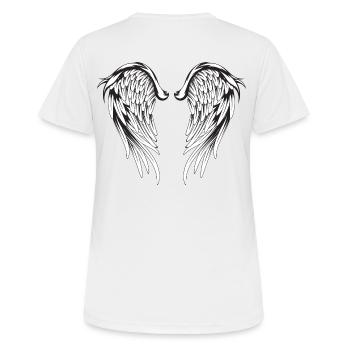 Ange aile aile ange ange aile angélique - T-shirt respirant Femme - blanc - Dos - AI Model Female 172 dark (172cm)