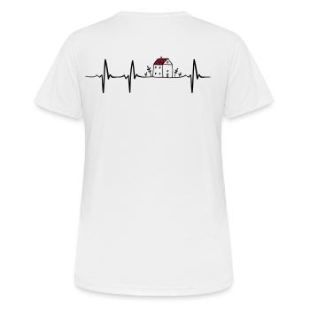 Heartbeat Architecture - Women's Breathable T-Shirt - white - Back - AI Model Female 172 dark (172cm)