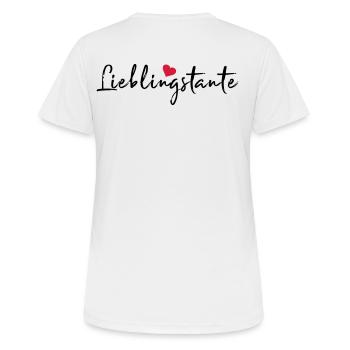 Lieblingstante Beste Tante Geschenk Neffe Nichte - Frauen T-Shirt atmungsaktiv - Weiß - Hinten - AI Model Female 172 dark (172cm)