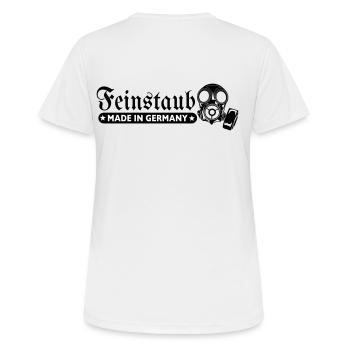 Fine dust Made in Germany - Women's Breathable T-Shirt - white - Back - AI Model Female 172 dark (172cm)