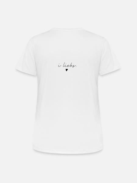 i liebs schriftzug - Frauen T-Shirt atmungsaktiv - Weiß