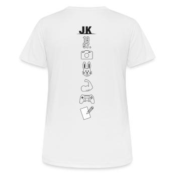 K-Pop - T-shirt respirant Femme - blanc - Dos - AI Model Female 172 dark (172cm)