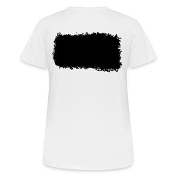 LEINWAND GRUNGE 19 9 - Frauen T-Shirt atmungsaktiv - Weiß - Hinten - AI Model Female 172 dark (172cm)