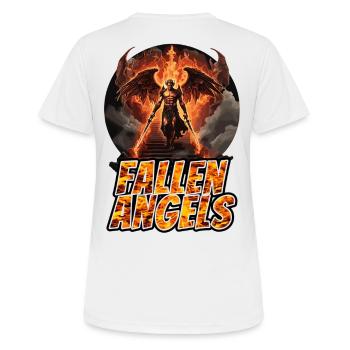 Engel - Frauen T-Shirt atmungsaktiv - Weiß - Hinten - AI Model Female 172 dark (172cm)