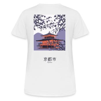 Welcome to Kyoto - T-shirt respirant Femme - blanc - Dos - AI Model Female 172 dark (172cm)