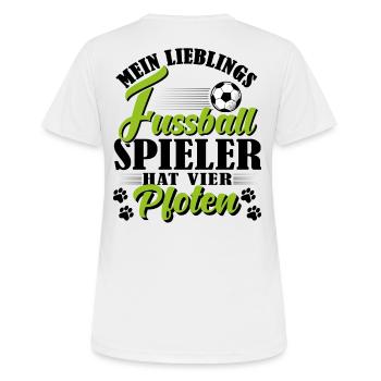 Football Dog Dog Training - Women's Breathable T-Shirt - white - Back - AI Model Female 172 dark (172cm)