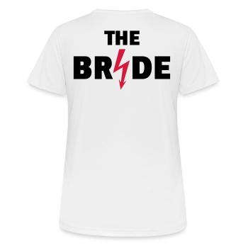 The Bride Flash (Hen Night Party / 2C POS) - Women's Breathable T-Shirt - white - Back - AI Model Female 172 dark (172cm)