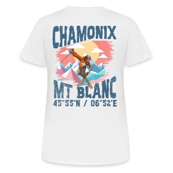 Chamonix free style blc - T-shirt respirant Femme - blanc - Dos - AI Model Female 172 dark (172cm)