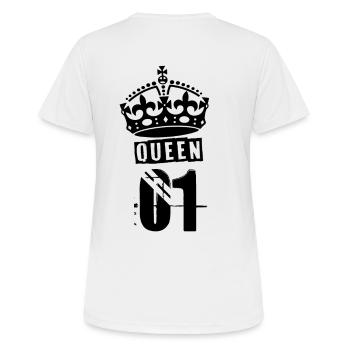 Queen - Women's Breathable T-Shirt - white - Back - AI Model Female 172 dark (172cm)