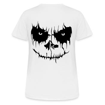 Scary Mask - Women's Breathable T-Shirt - white - Back - AI Model Female 172 dark (172cm)